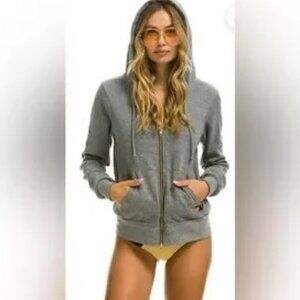 Aviator Nation BOLT HOODIE - HEATHER GREY UNISEX Hoodie SZ L